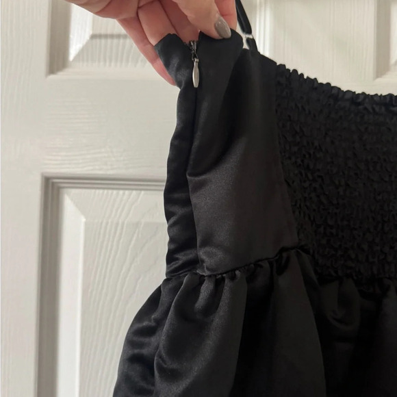 Women's Holiday Sweetheart Bubble Satin Midi Dress - Future Collective sx Small - Picture 5 of 8